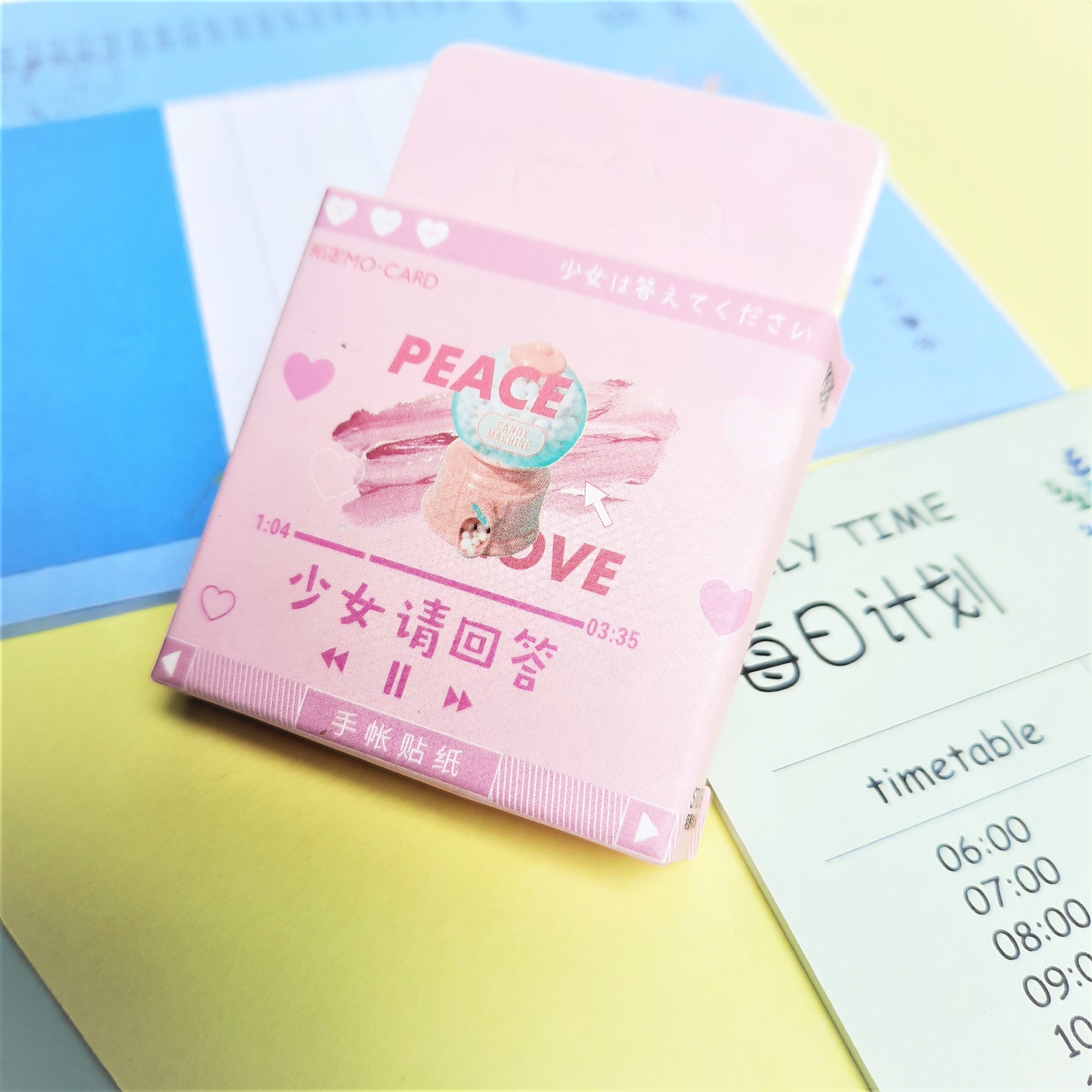 Hộp 46 Miếng Dán Sticker Trang Trí Chủ Đề Peace Love