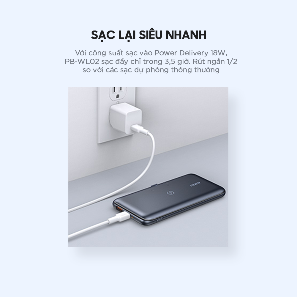 Sạc Dự Phòng Aukey PB-WL02 10.000 mAh, Sạc Nhanh PD 18W, QC 3.0, Sạc Không  Dây Qi 10W, Tích Hợp Giá Đỡ - Hàng Chính Hãng | Tiki