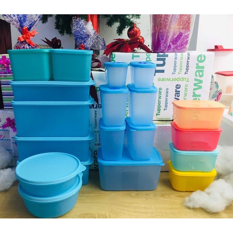 Bộ Hộp Trữ Mát và Trữ Đông Blue Ocean Set 19 Hộp Tupperware