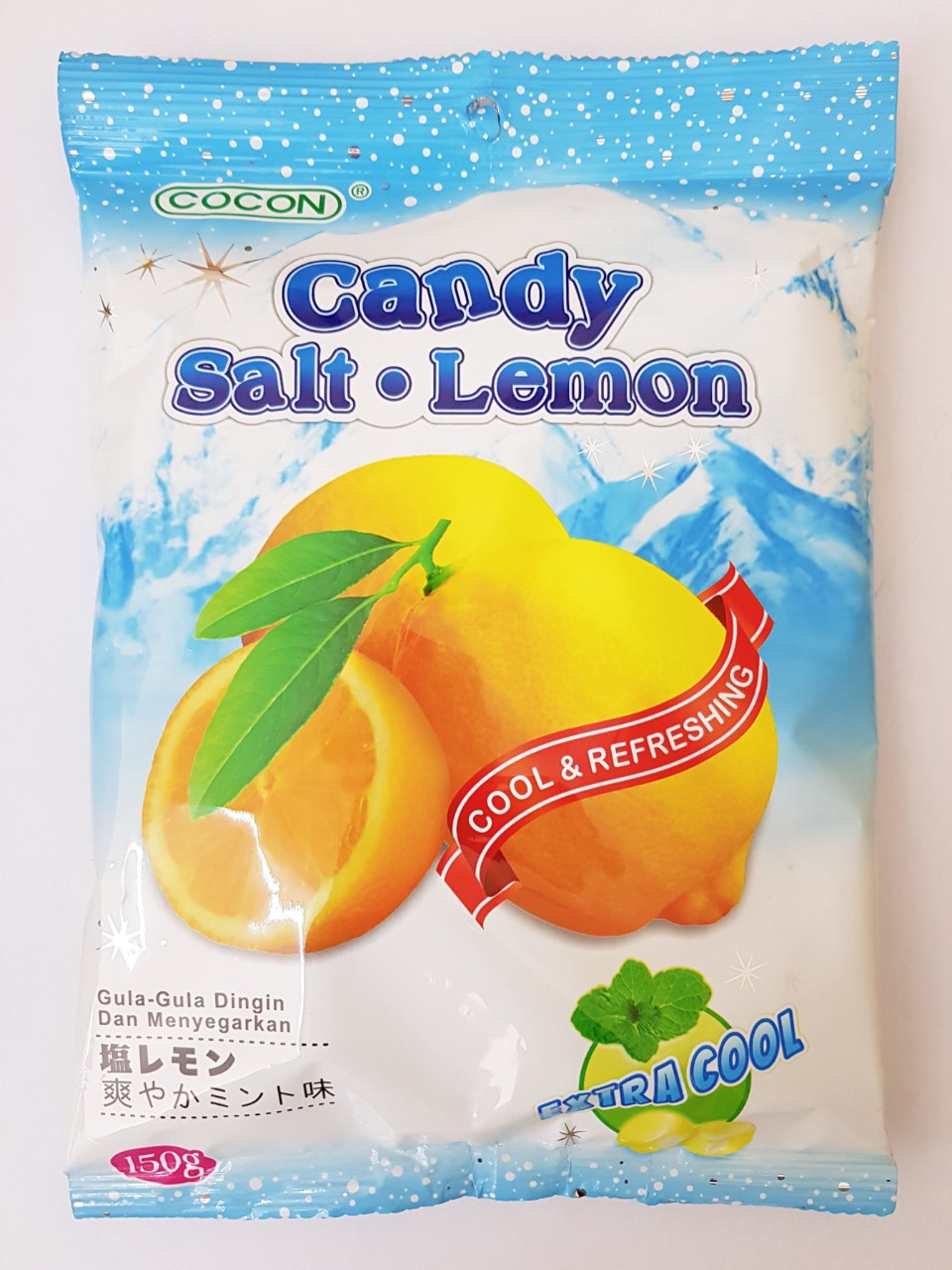 KẸO CHANH MUỐI BẠC HÀ - COCON MENTHOL LEMON SALT CANDY (Gói 150gr)