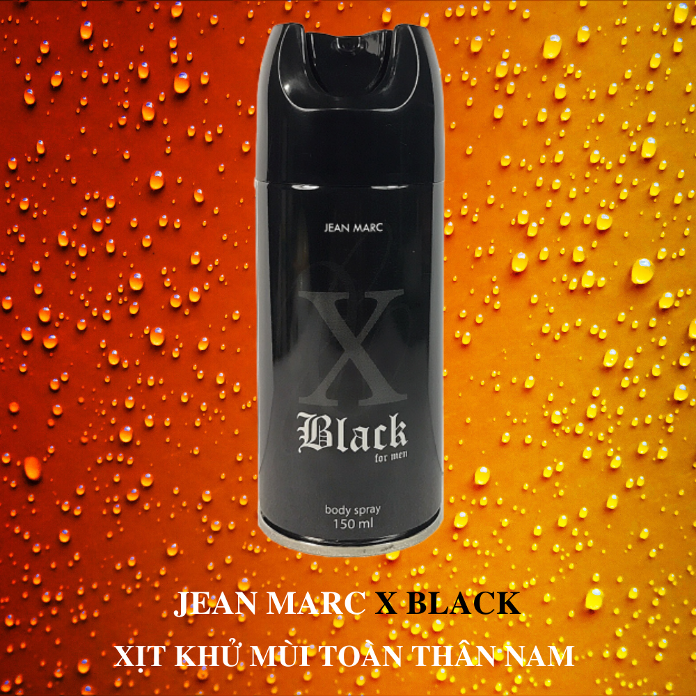 Xịt khử mùi toàn thân nam Jean Marc X Black 150ml