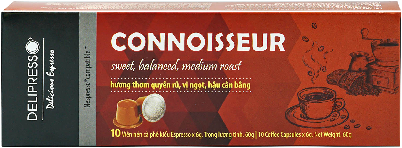 Cà phê Delipresso Connoisseur 10 viên