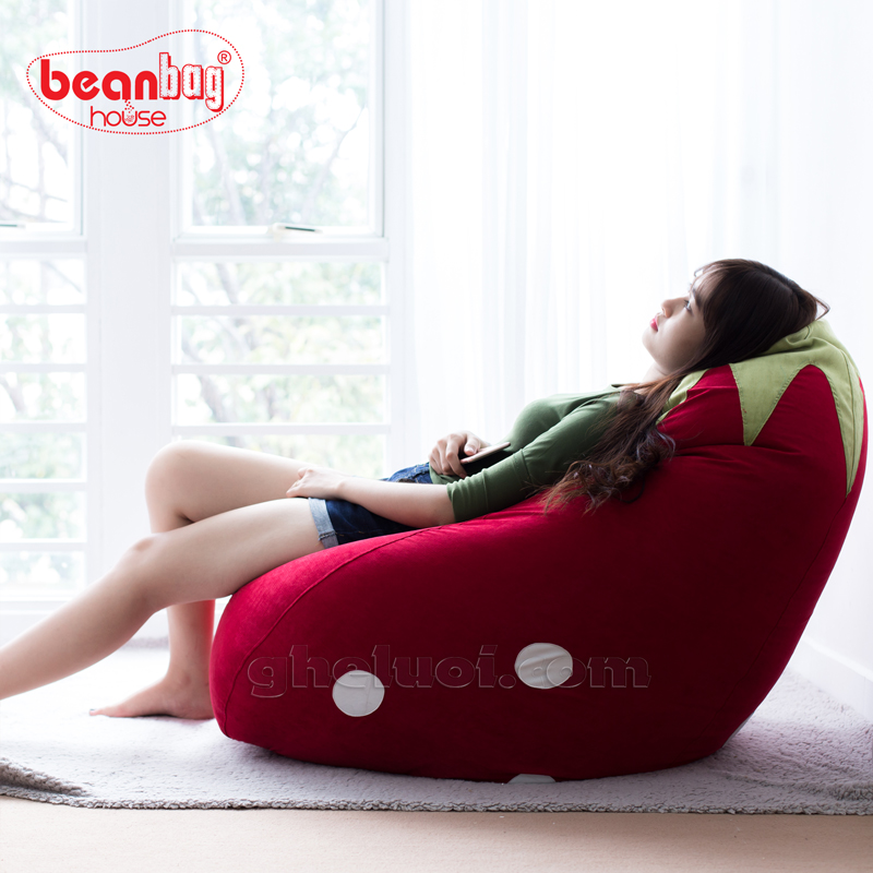 GHẾ LƯỜI GIỌT NƯỚC SIZE LỚN HÌNH DÂU MS42 KHÔNG KÈM GÁC CHÂN - THE BEANBAG HOUSE