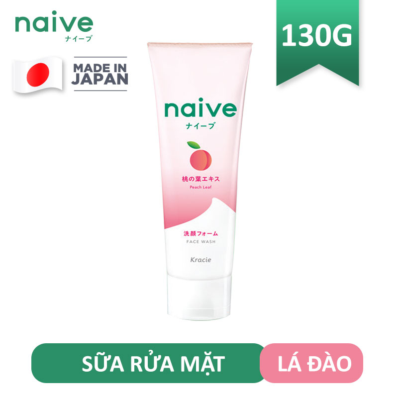 Combo Chăm Sóc Da Mặt Và Body Hương Lá Đào Dịu Nhẹ : Sữa Rữa Mặt Naive 130gr + Sữa Tắm Naive 530ml