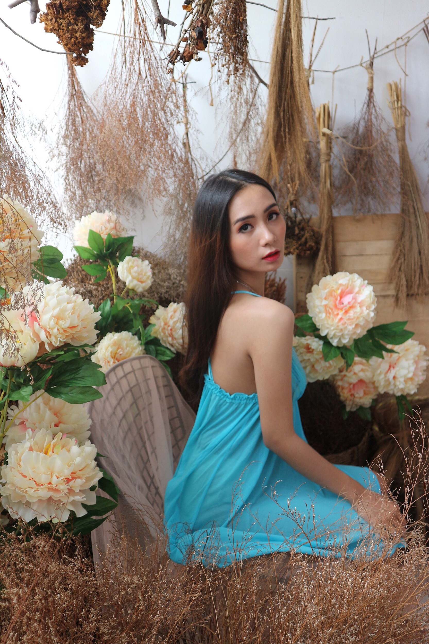 Đầm ngủ thời trang BARE G4030054-WQ màu xanh dương