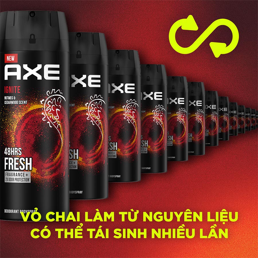 Xịt nước hoa toàn thân dành cho nam AXE Ignite (135ml)