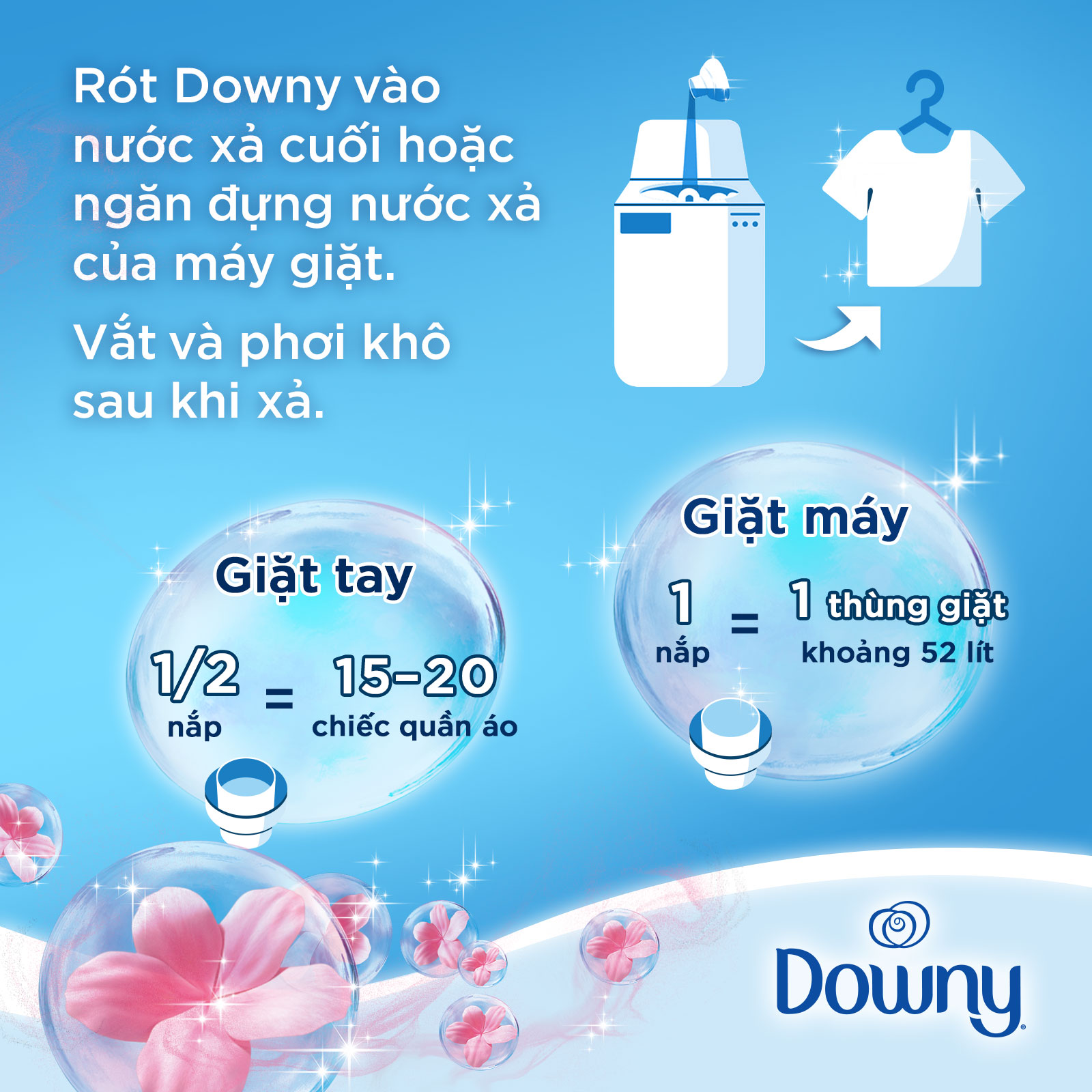 Combo 2 Túi Nước Xả Vải Downy