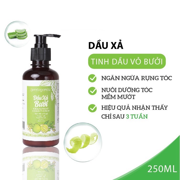 Dầu Xả Bưởi Kích Thích Mọc Tóc MILAGANICS 250ml