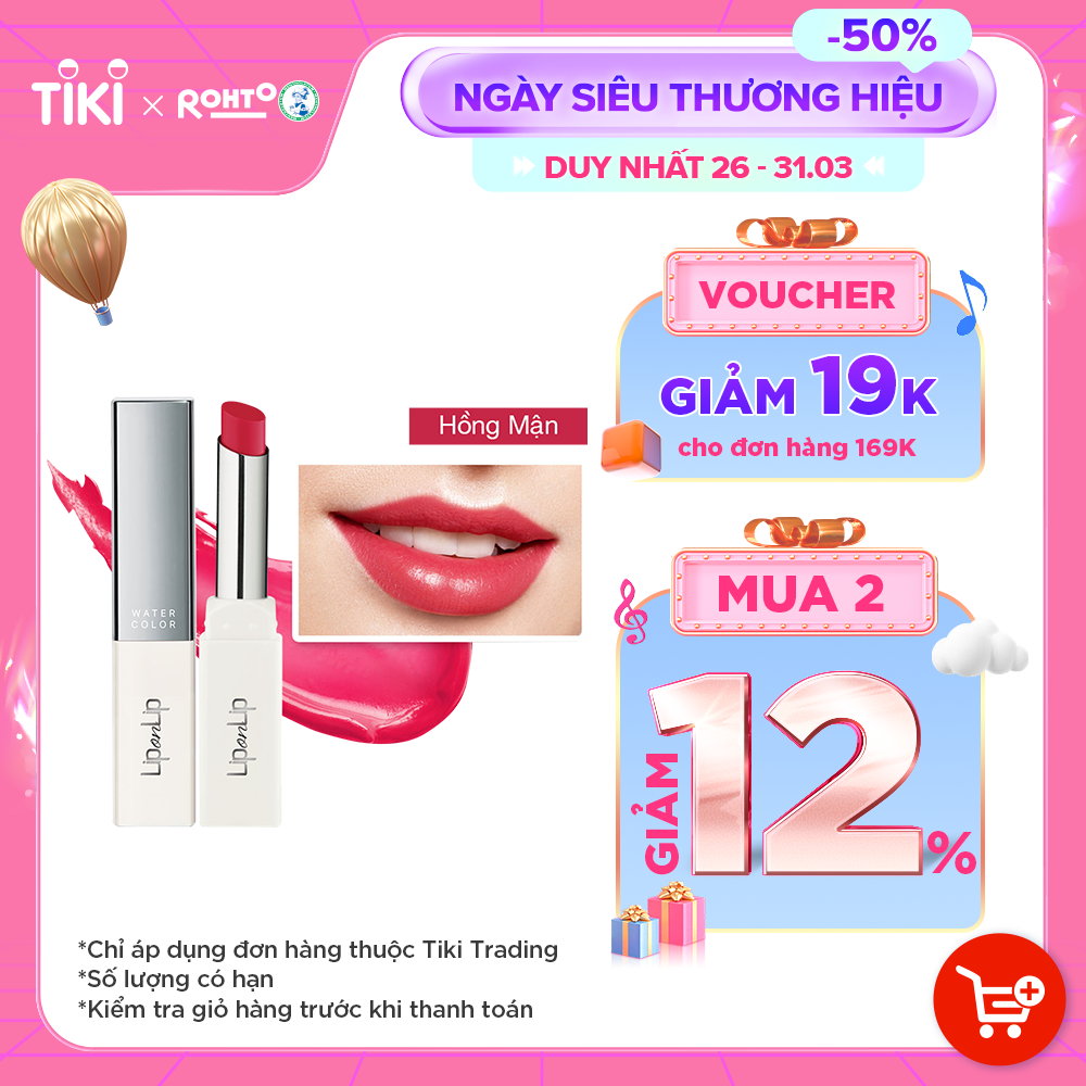 Son thỏi dưỡng môi trang điểm, cho môi căng mọng Lip On Lip Water Color