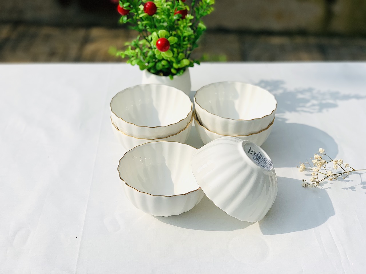 Bộ 6 bát cơm - Cotton - Erato - Hàng nhập khẩu Hàn Quốc - Cotton rice bowl