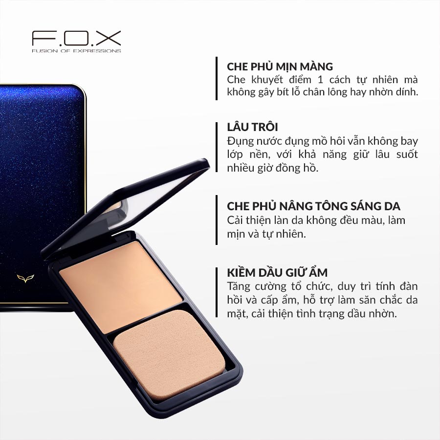 Kem Nền Dạng Nén Siêu Mịn FOX SPF27★★ Pro-Moisture Cream Compact 12g