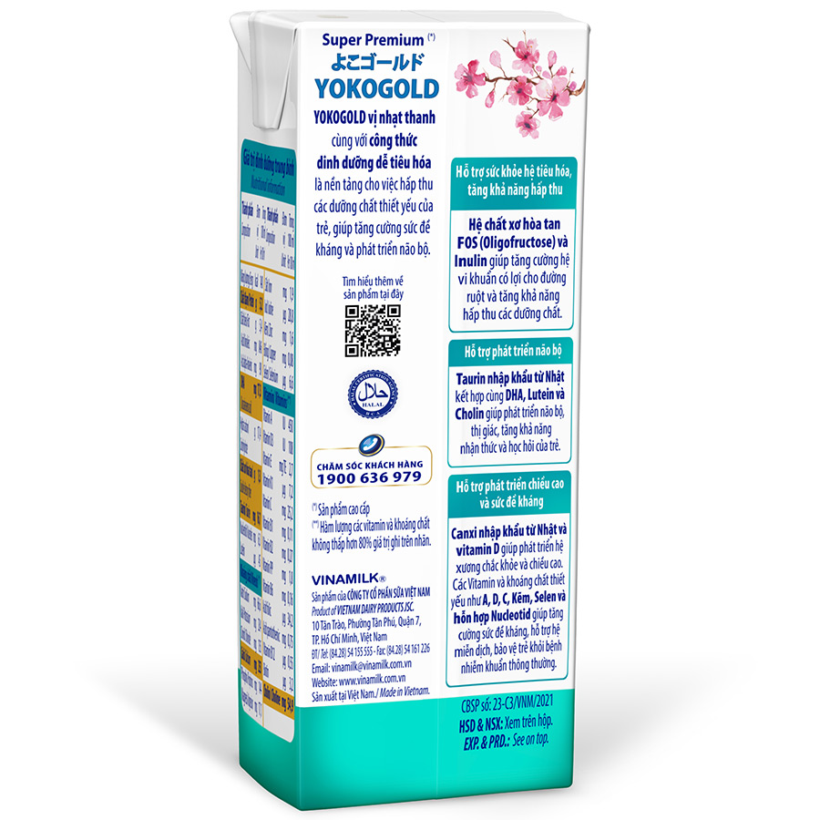 Thùng 48 hộp sữa YOKOGOLD pha sẵn 180ml