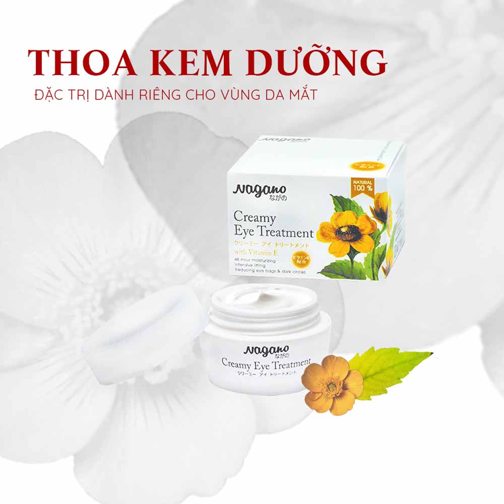 Combo Kem Dưỡng Trắng Da Ban Ngày Và Kem Trẻ Hóa Da Vùng Mắt Nagano Japan - Whitening Day Cream & Creamy Eye Treatment - Bộ đôi ngăn ngừa mụn đầu đen, tàn nhang, giảm quầng thâm và nếp nhăn quanh mắt