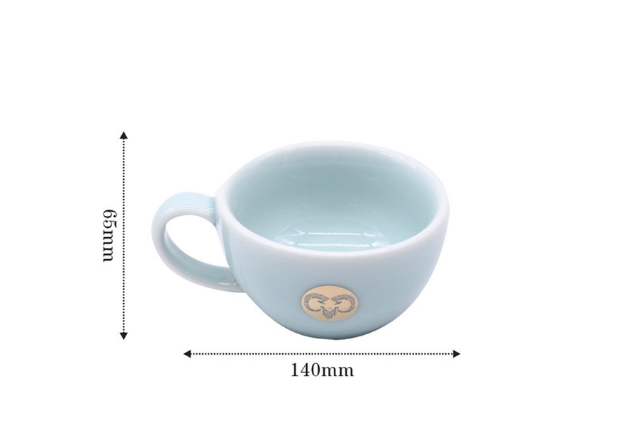 Ly cà phê bằng sứ cao cấp Artisan 300ml Latte Mug &amp; Saucer Jade Green - Chính hãng Brewista