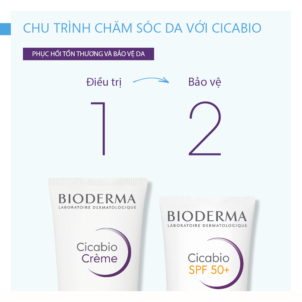 Kem Dưỡng Phục Hồi Da Tổn Thương Bioderma Cicabio Crème - 40ml