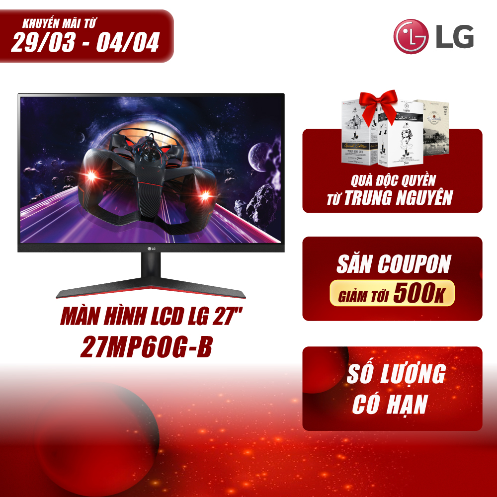 Màn hình LCD LG 27MP60G-B.ATV 27inch FullHD 5ms 75Hz IPS - Hàng Chính Hãng