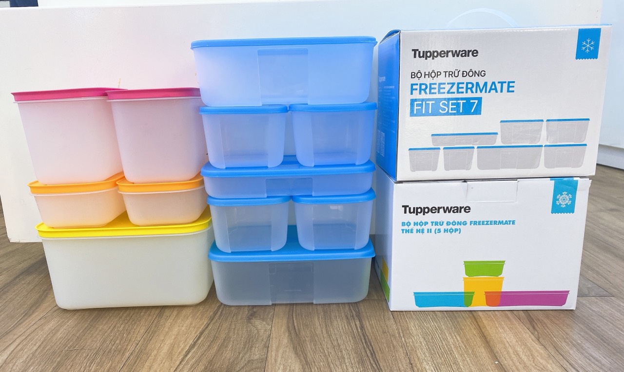 Combo Hộp bảo quản trữ đông và trữ mát hoàn hảo Mega 12 Tupperware