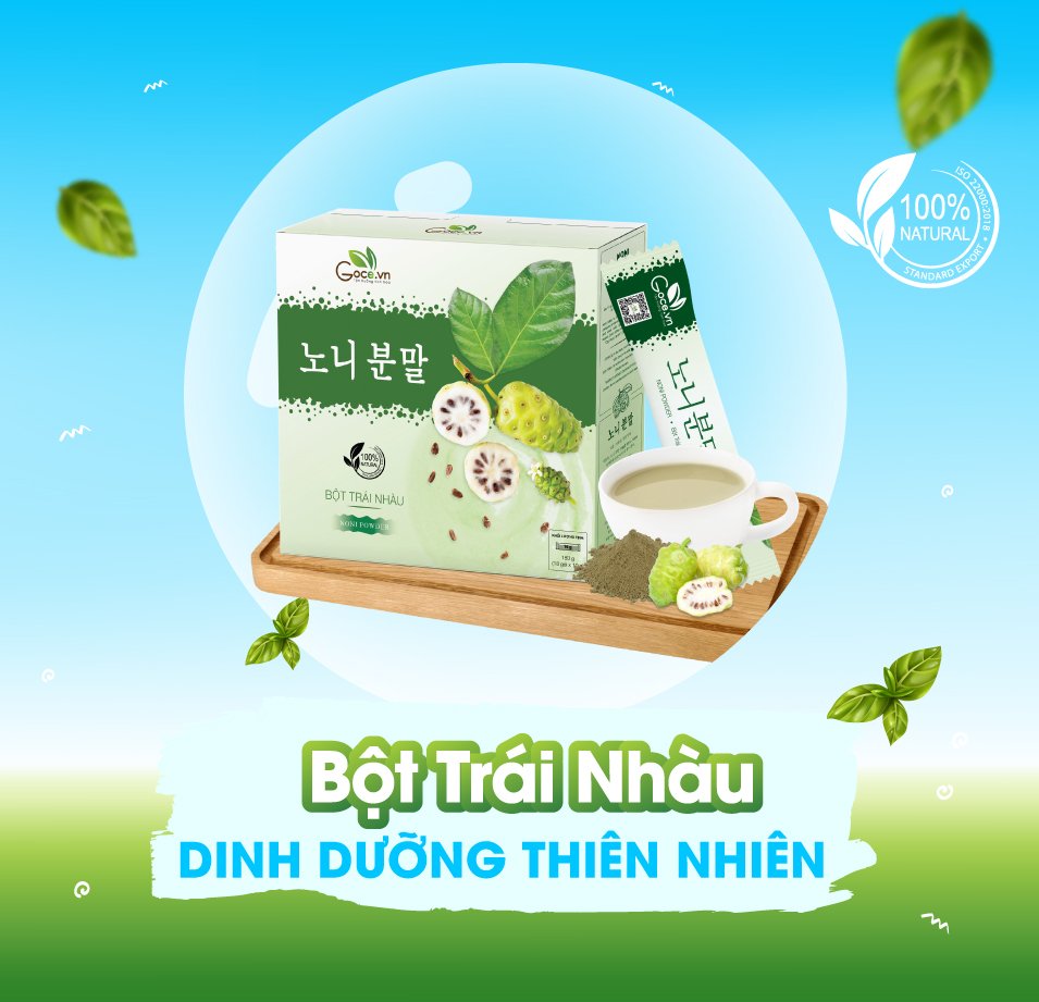 Bột trái nhàu nguyên chất Goce - 180g (18 gói x 10g)