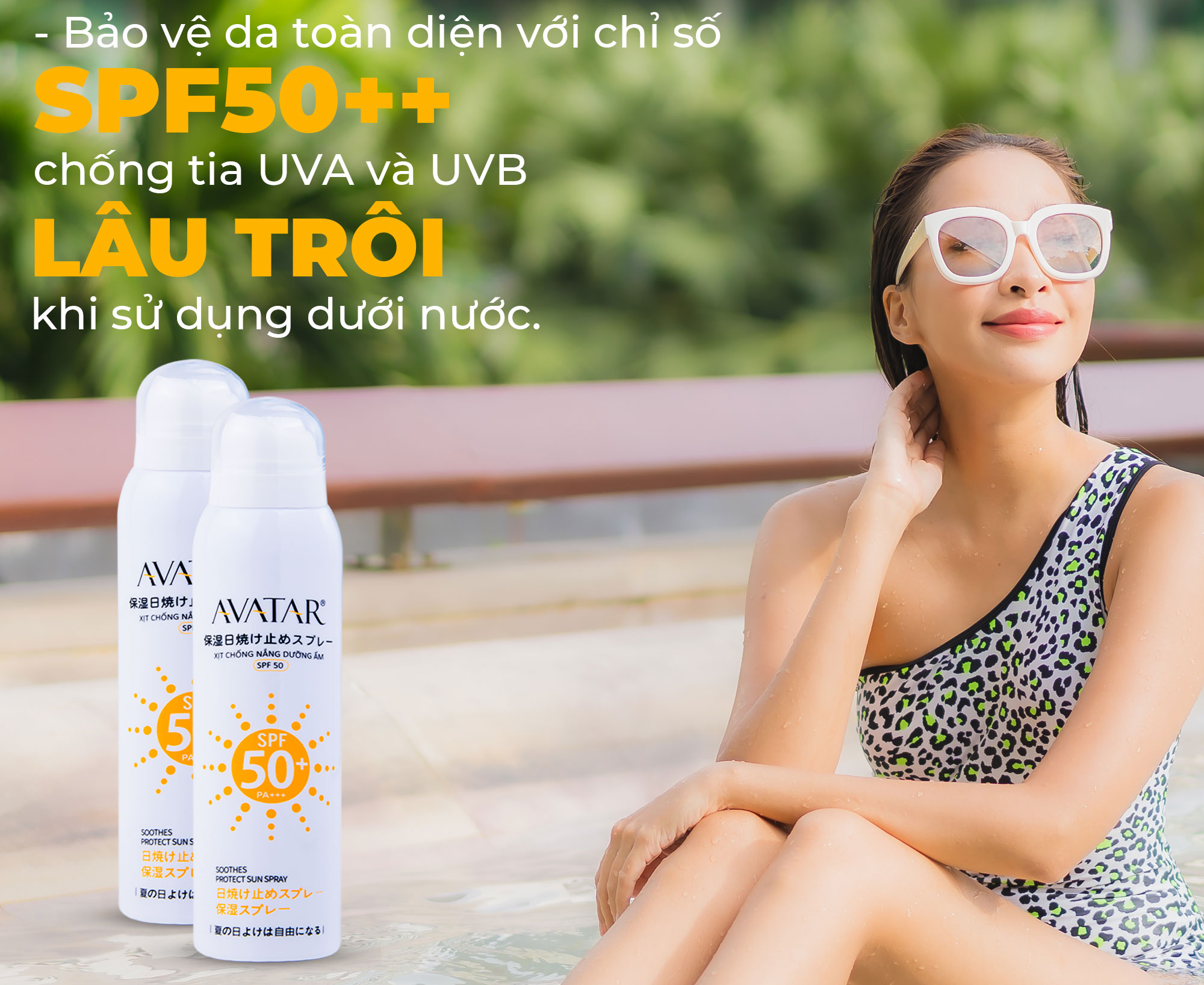 Xịt chống nắng dưỡng ẩm AVATAR SPF 50