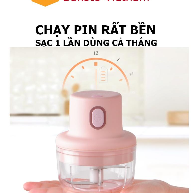 Máy Xay Ăn Dặm, Xay Cháo Chăm Sóc Trẻ Em, Người Già, 250 ml, Lưỡi Dao 3 Cánh Inox -