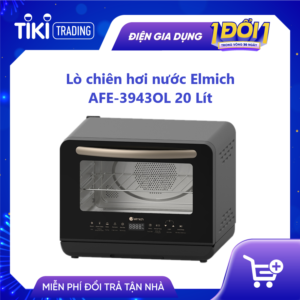 Lò chiên hơi nước Elmich AFE-3943OL 20 Lít - Hàng Chính Hãng