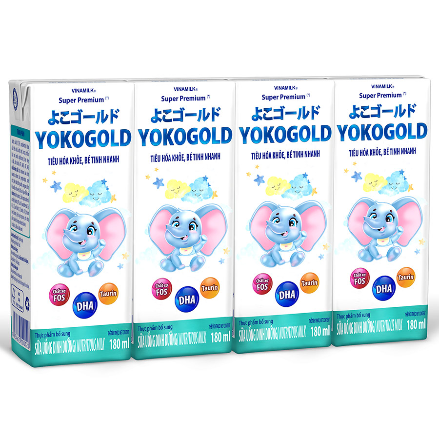 Thùng 48 hộp sữa YOKOGOLD pha sẵn 180ml