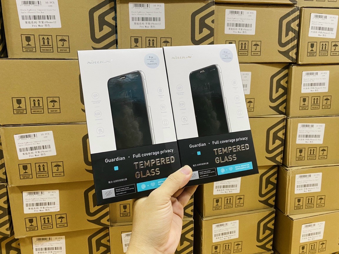 Kính cường lực chống nhìn trộm Nillkin Amazing Guardian dùng cho máy Iphone 12/12 Pro - 12 Pro Max - Hàng chính Hãng.