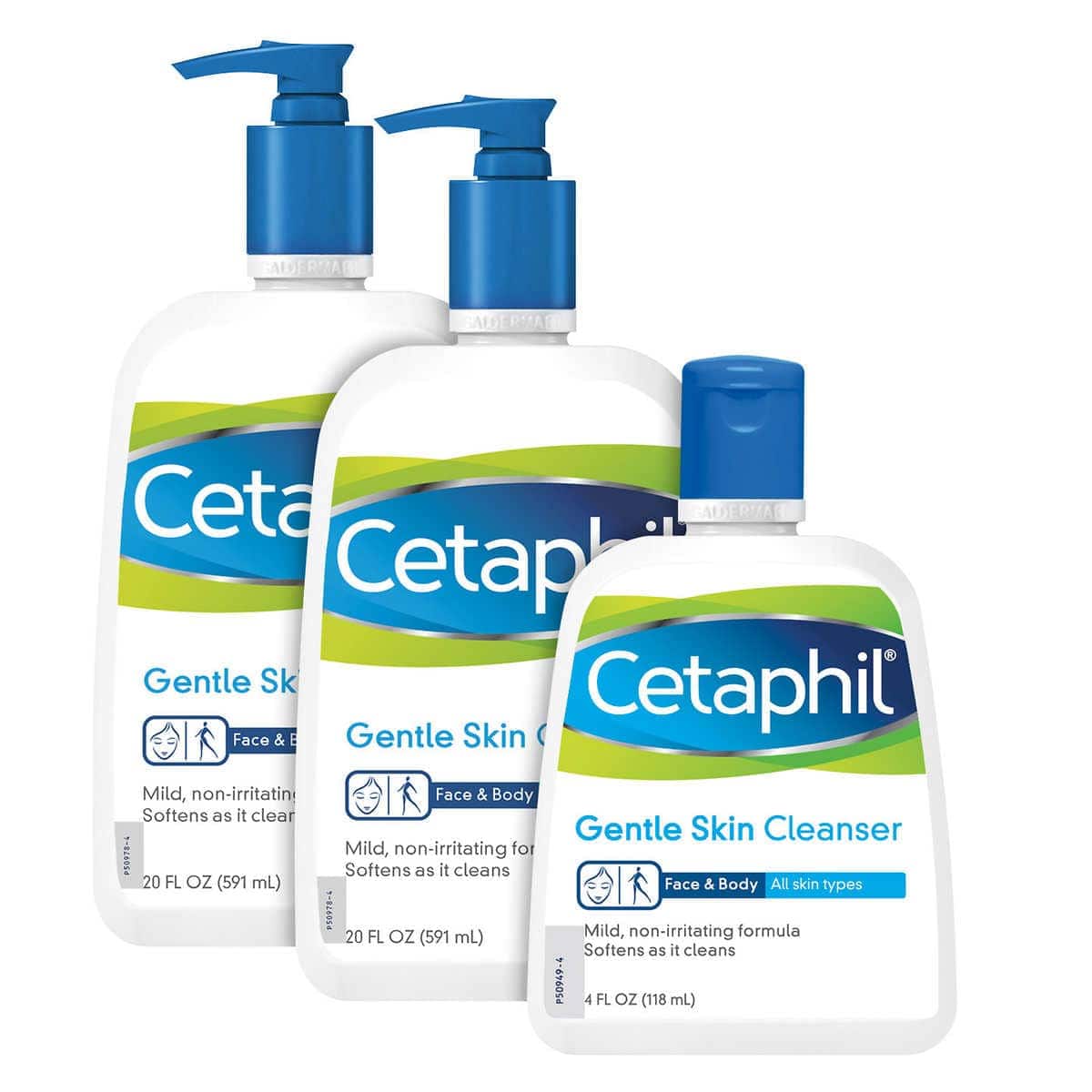 Bộ sữa rửa mặt Cetaphil Gentle Skin Cleanser (2 chai 591ml và 1 chai 118ml) - Nhập khẩu Mỹ