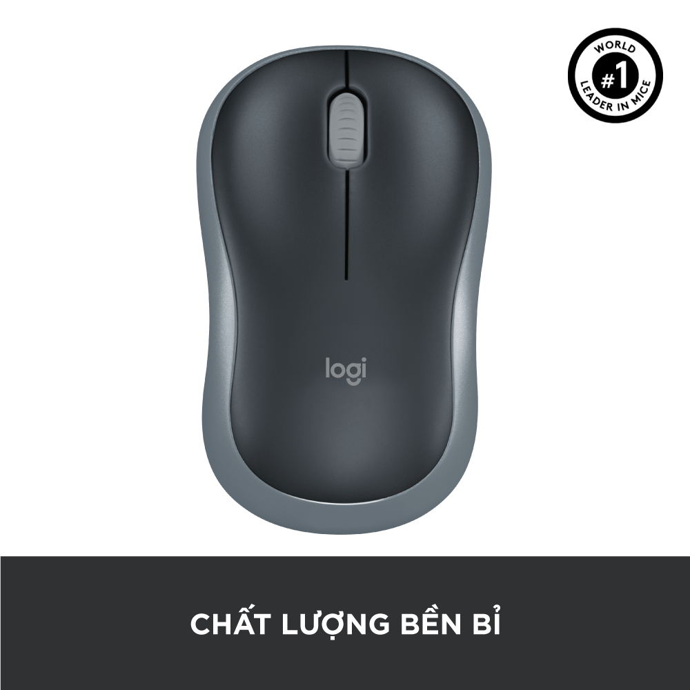 Chuột không dây Logitech M186 - Hàng Chính Hãng