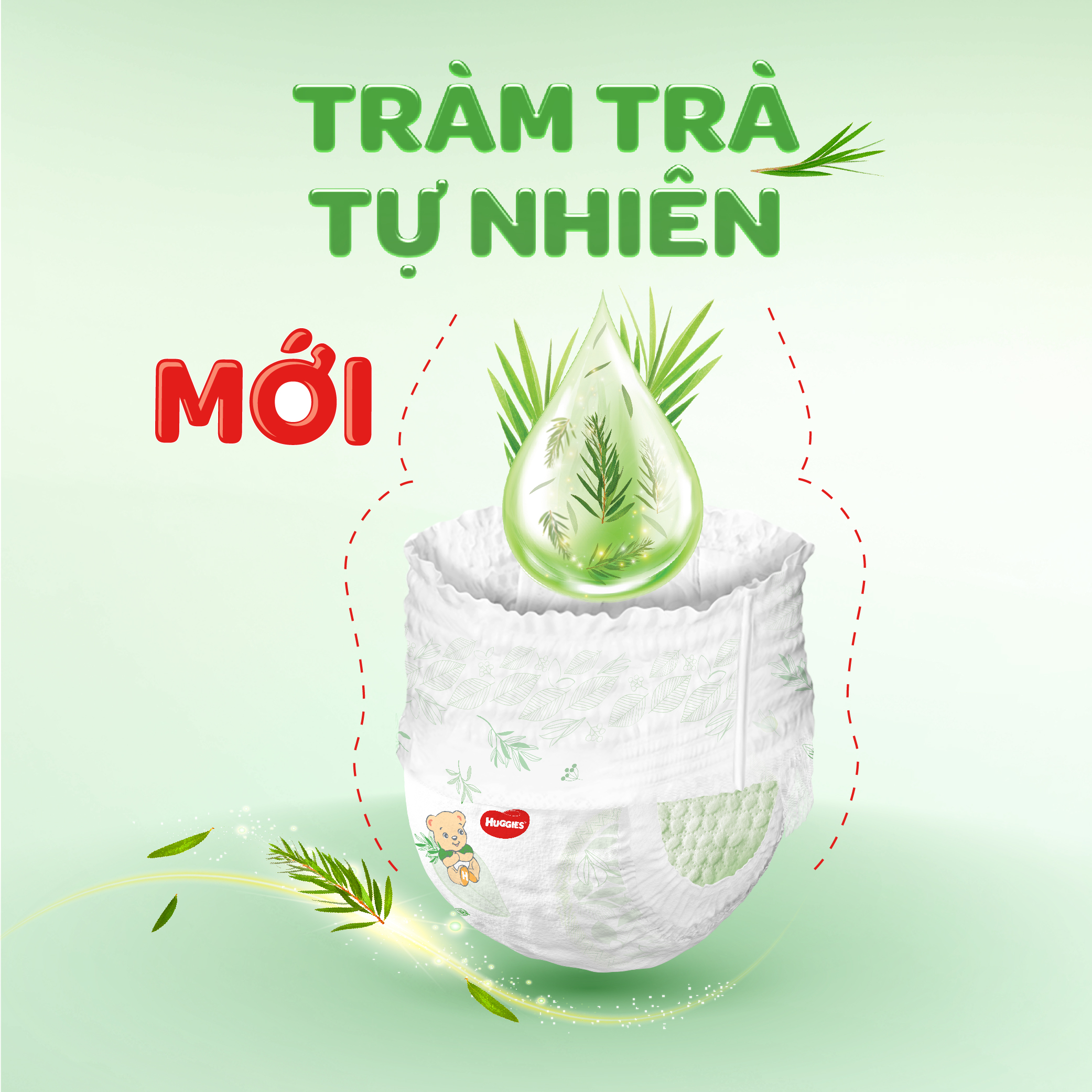 Tã quần Huggies Dry Tràm Trà Tự Nhiên MEGA JUMBO