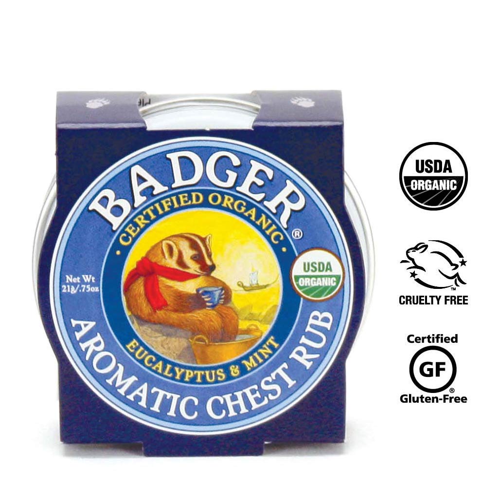Sáp Hữu Cơ Bôi Ngực Badger Aromatic Chest Rub