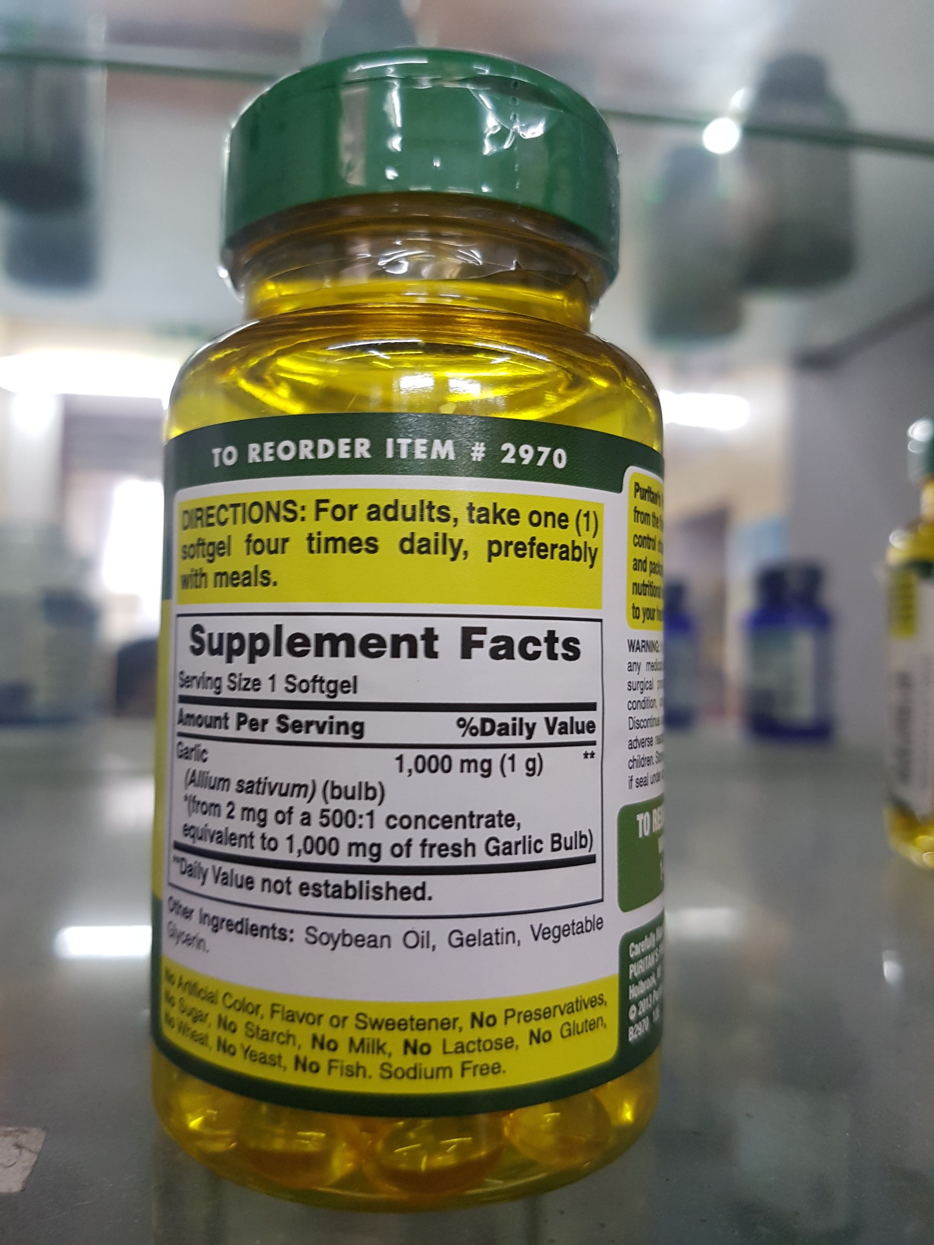 Thực phẩm chức năng bảo vệ sức khỏe tăng sức đề kháng Garlic Oil 1000mg