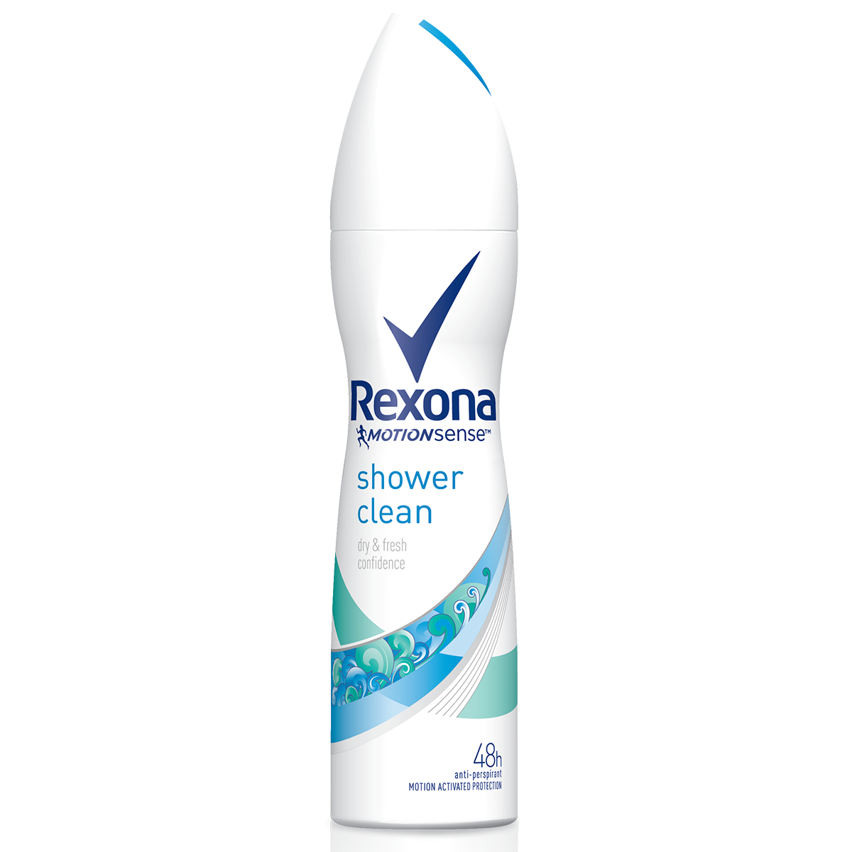 Xịt khử mùi Rexona Shower Clean khô thoáng tối ưu mát lạnh sảng khoái dành cho nữ, 150ml