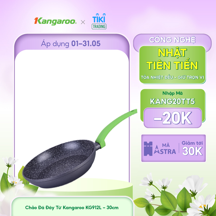 Chảo Đá Đáy Từ Kangaroo KG912L - 30cm