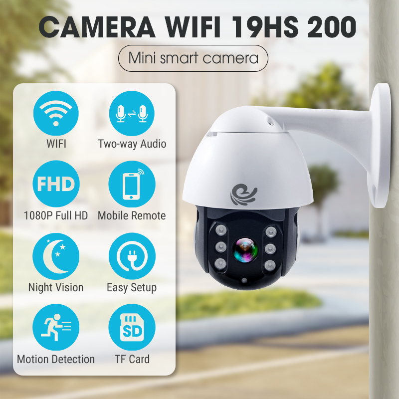 Camera IP - Camera Wifi CareCam 19HS-200W Ngoài Trời Đàm Thoại 2 Chiều 2.0Mpx Xoay 360 Độ Kèm Thẻ Nhớ 32Gb Hàng Chính Hãng