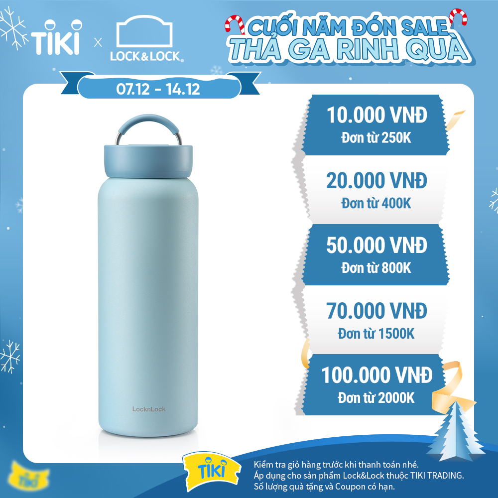 Bình giữ nhiệt bằng thép không gỉ LocknLock Jumbo Tumbler LHC4300NVY 900ML