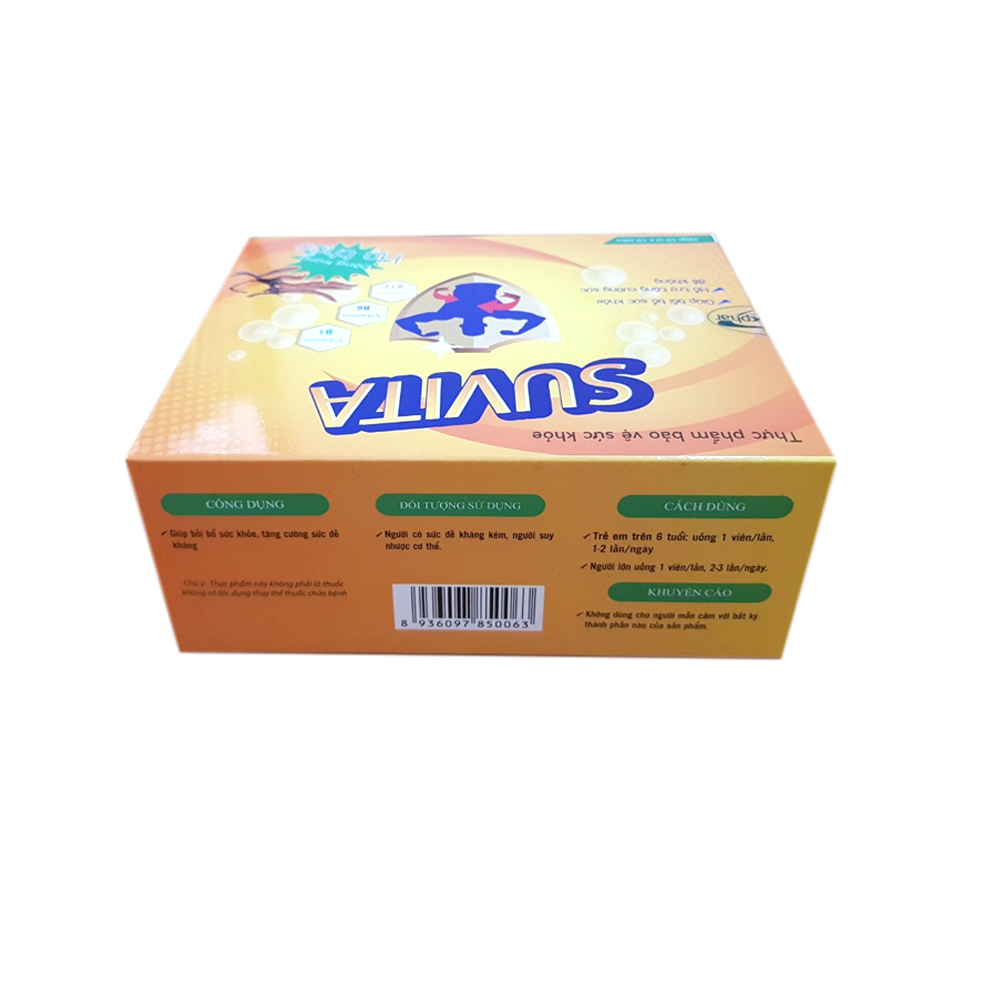 Iên Đạm Bổ SUVITA Bổ Sung Vitamin Tăng Cường Sức Khỏe, Giúp Cơ Thể Dẻo Dai Hộp 100 Viên