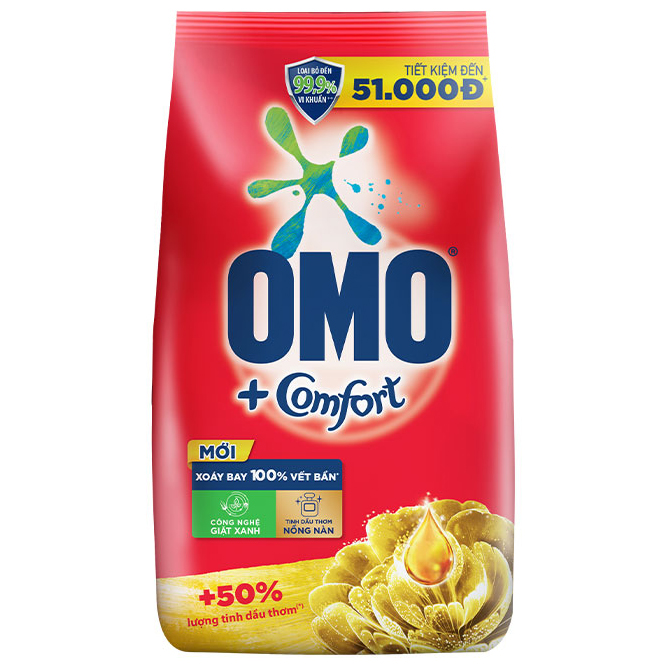 Bột Giặt OMO Comfort Tinh Dầu Thơm 4kg