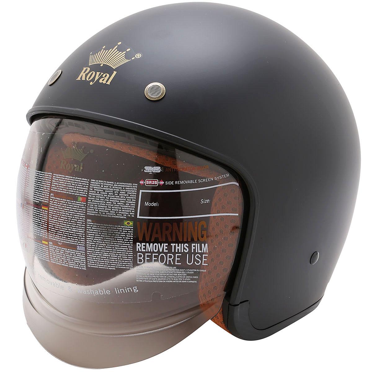 Mũ bảo Hiểm Royal M139 (Size XL) - Đen Nhám  - Hàng chính hãng