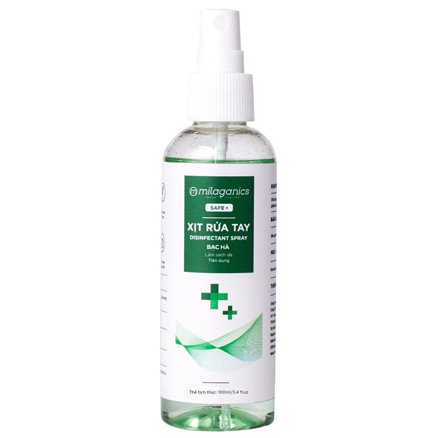 Xịt Rửa Tay Bạc Hà MILAGANICS