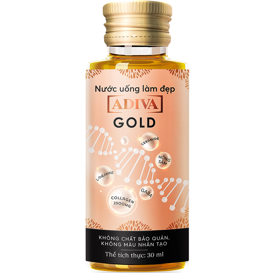 Nước uống làm đẹp Collagen ADIVA Gold (14 lọ x 30ml /hộp)