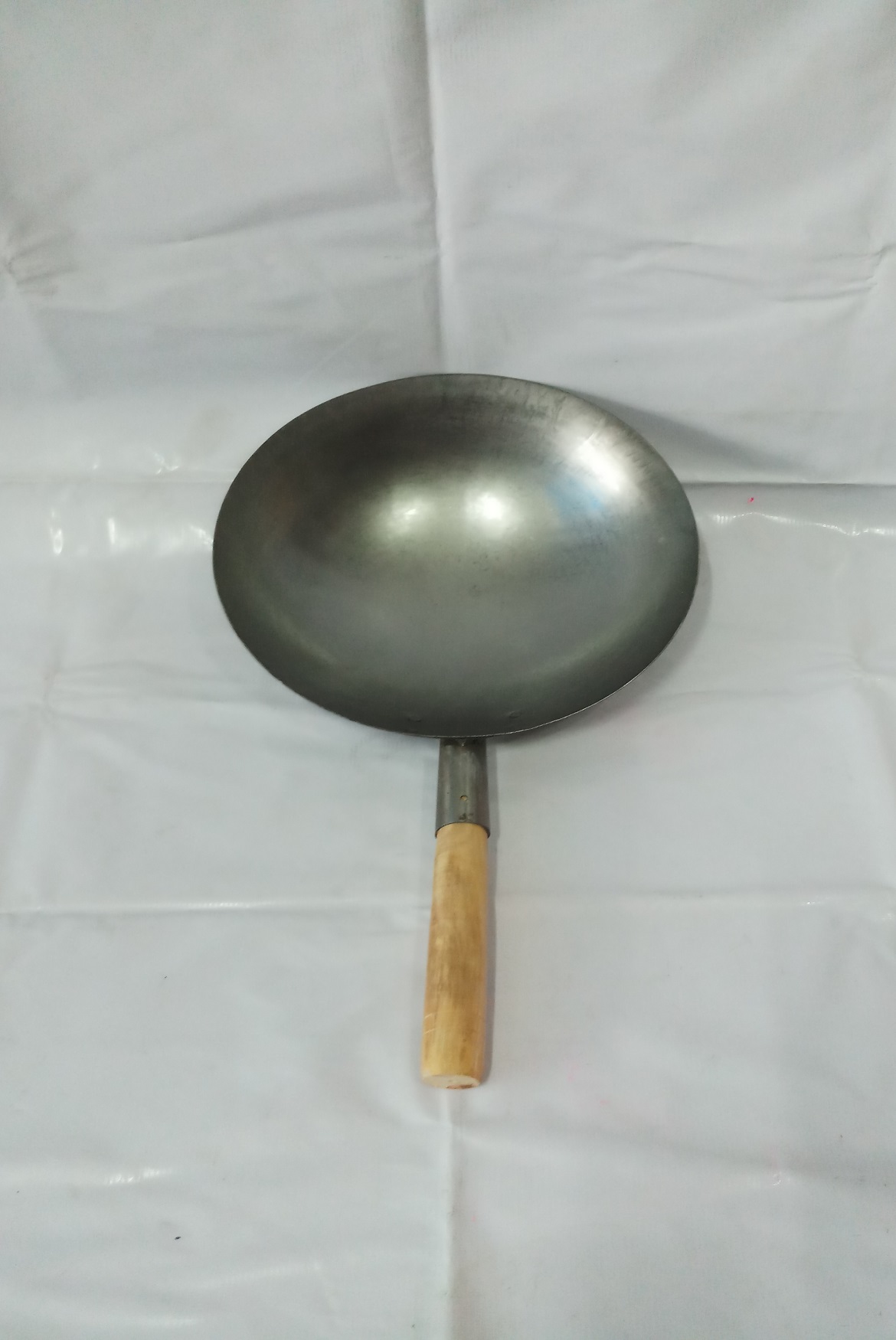 CHẢO THÉP 1 TAY CẦM CÁN GỖ CHIÊN CƠM,HỦ TIẾU XÀO,MÌ XÀO GIÒN - 36CM.