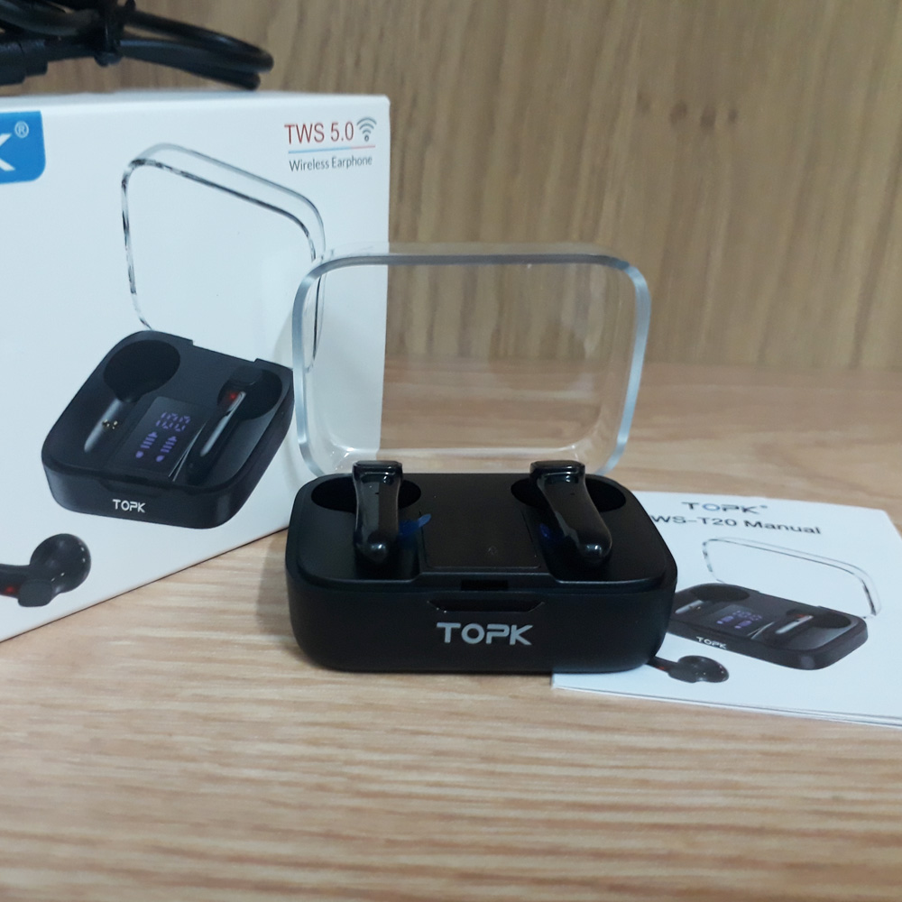 Tai nghe nhét tai bluetooth không dây TOPK T20 - Hàng chính hãng