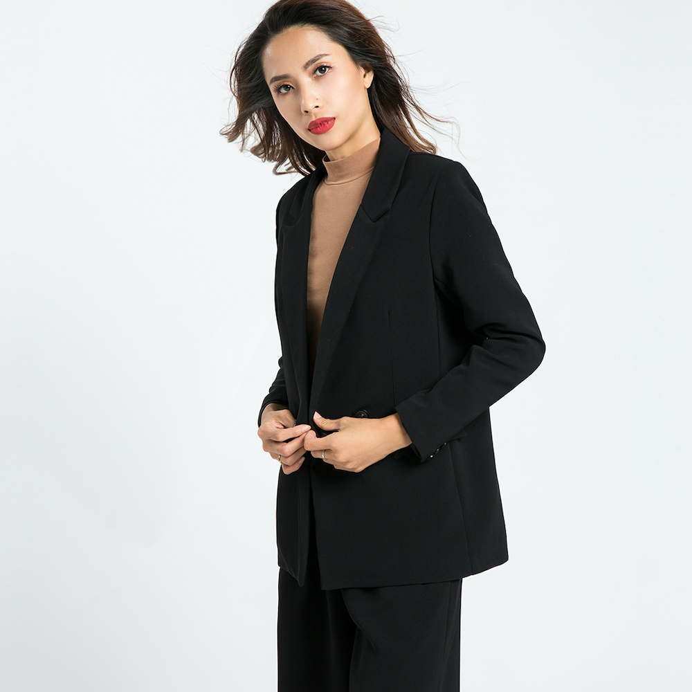 Áo Khoác Nữ Áo Khoác Blazer Thời trang thiết kế Hity TOP085 (Đen Huyền Bí)