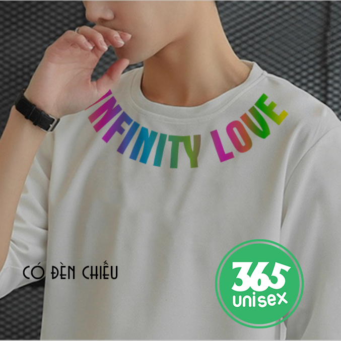 Áo Thun Tay Lỡ '' Tình Yêu Vô Hạn'' Phản Quang 7 màu Infinity Love