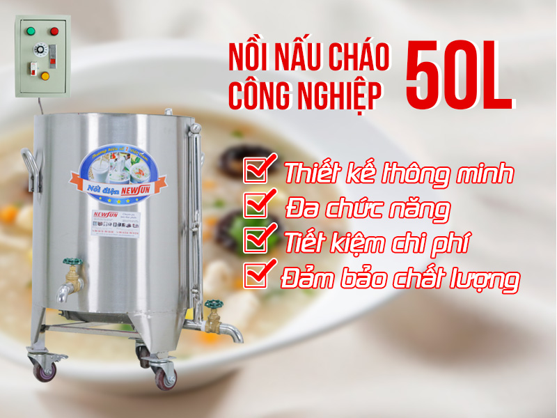 Nồi Nấu Cháo Công Nghiệp 50L