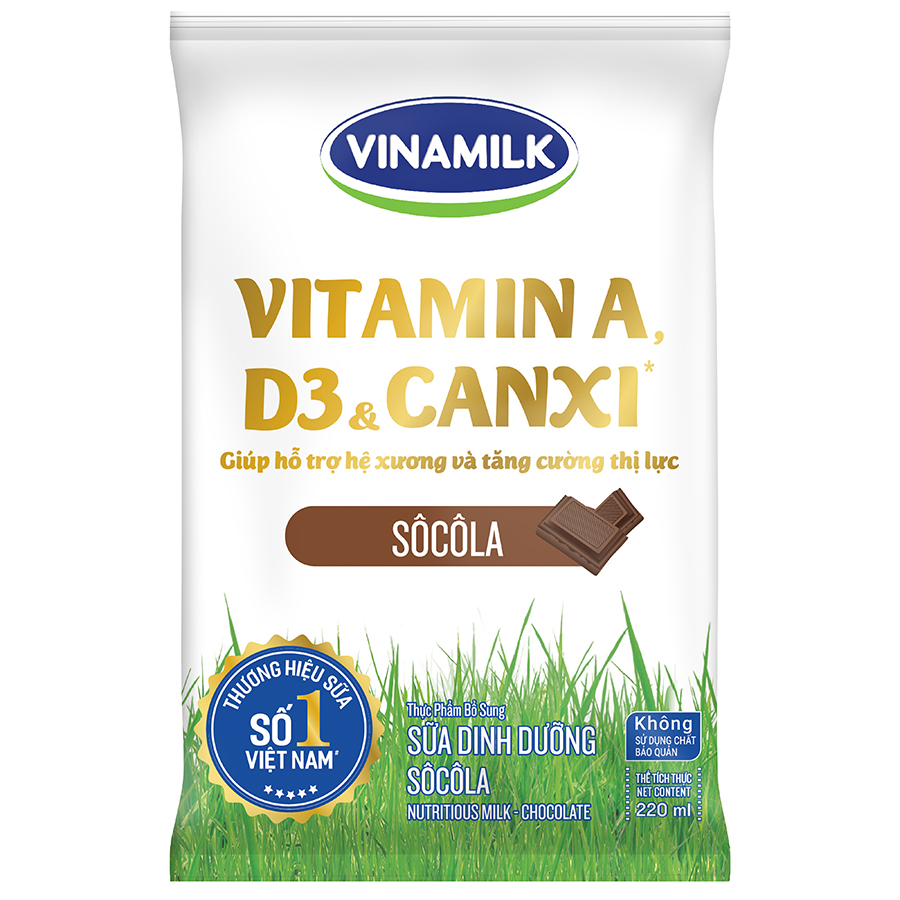 Thùng 48 Bịch Sữa Dinh Dưỡng Vinamilk Sôcôla