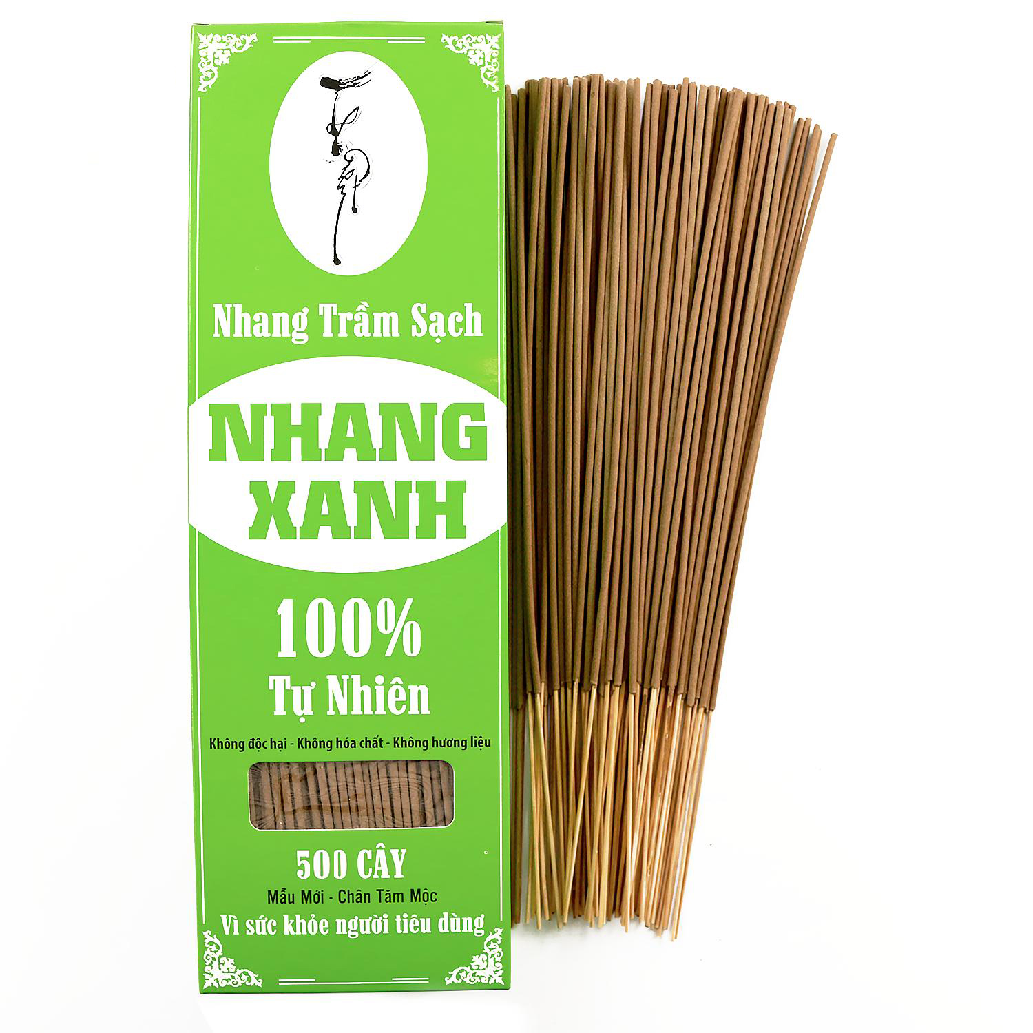 Combo 2 hộp Nhang Xanh 30cm-500g (Chân Tăm Mộc ) Nhang Trầm Sạch 100% Vì Sức Khỏe Nhang Thiền