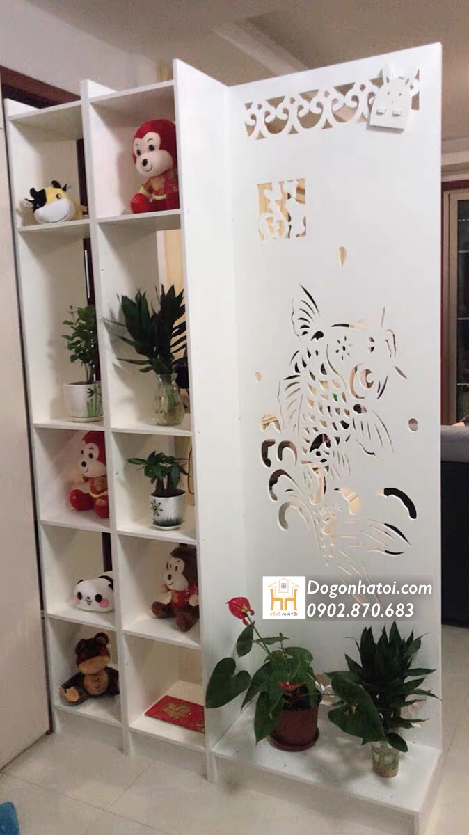 VÁCH NGĂN CÁ CHÉP PHONG THUỶ LIỀN 1 KỆ