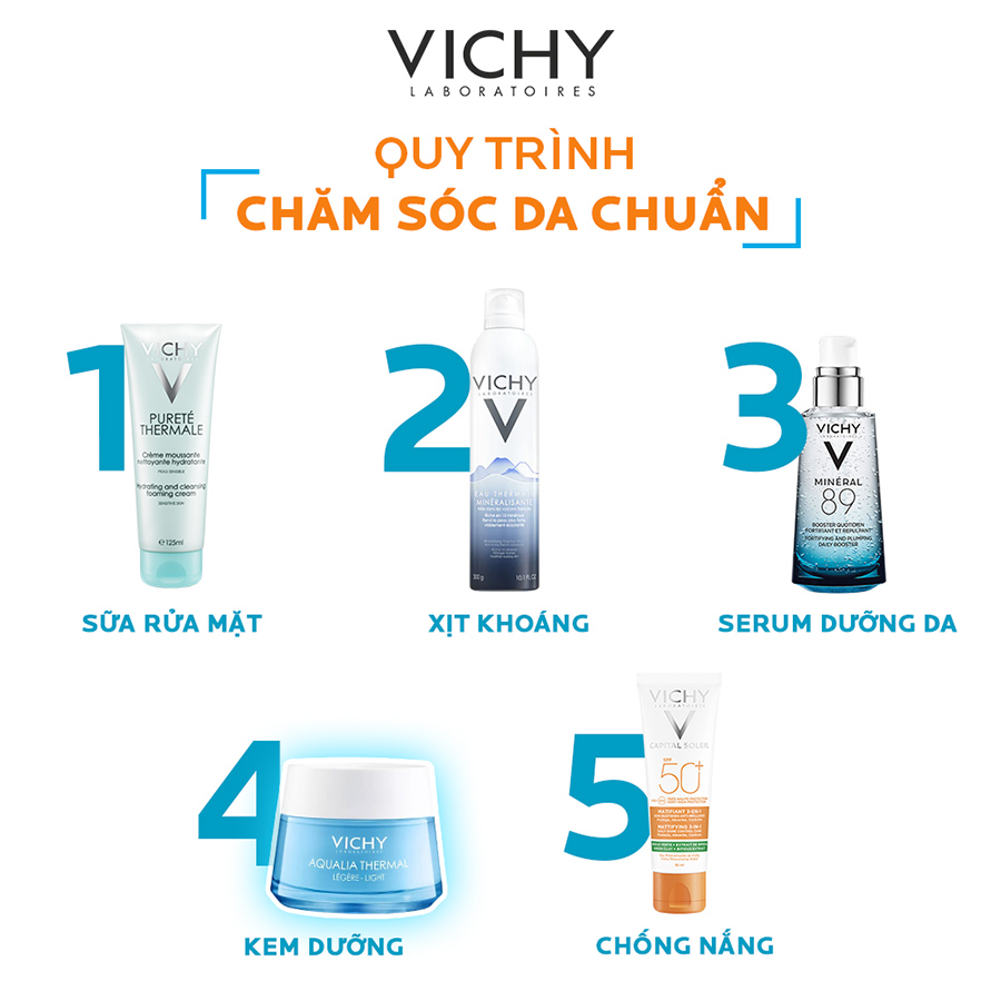 Gel Dưỡng Ẩm Giúp Da Dịu Mát Cho Da Thường, Da Hỗn Hợp & Da Nhạy Cảm Vichy Aqualia Thermal Rehydrating Gel Cream (50ml) - MB066000